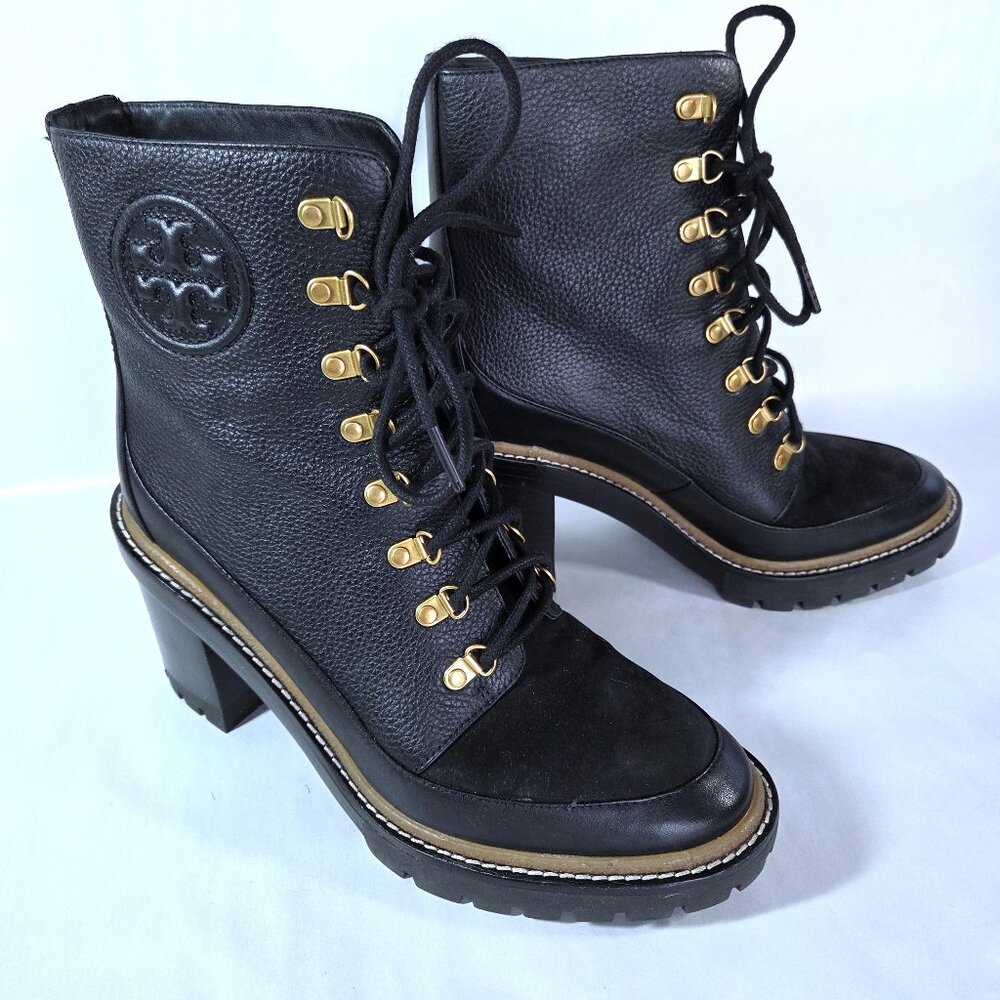 NWOT Tory Burch Black Leather Boots Size 9.5